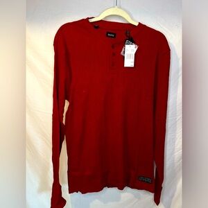 Buffalo David Bitton Long Sleeve Ribbed Shirt Size Medium
